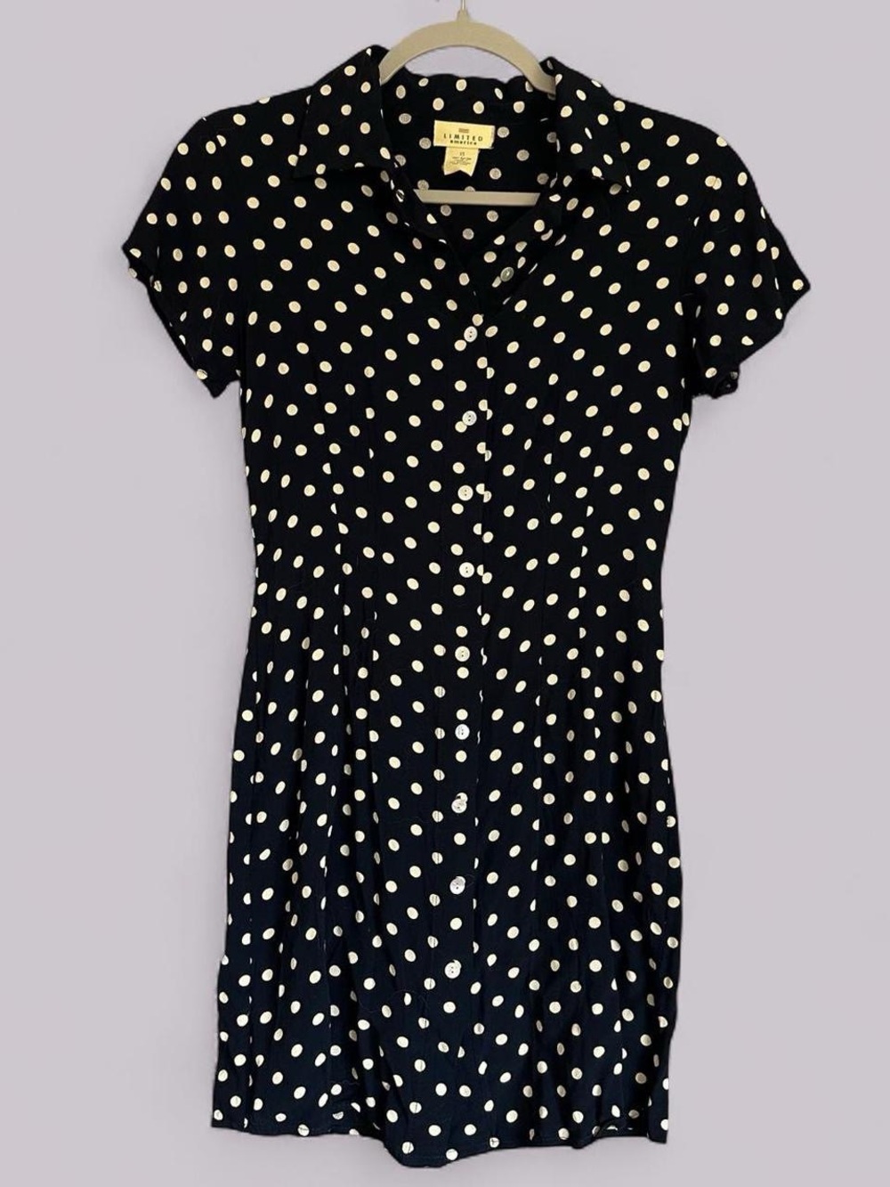 Vintage The Limited Polka Dot Button-Front Dress